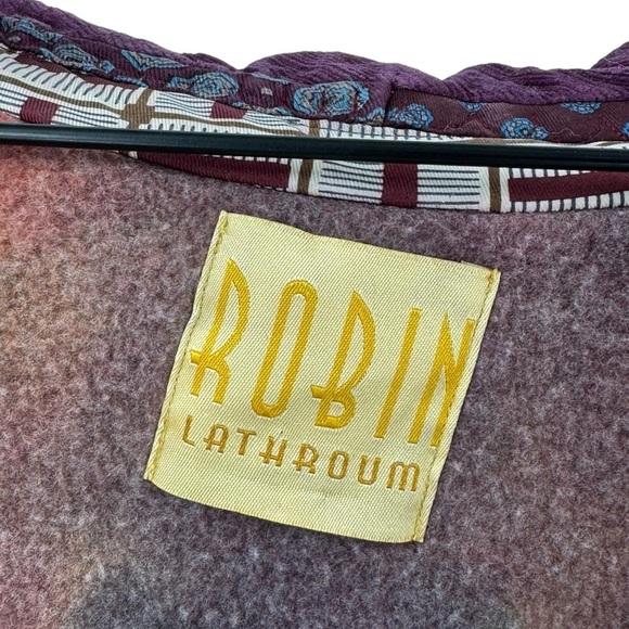 Handmade Tie Dye Lagenlook Cardigan Sweatshirt Kimono Jacket Cord Trim | XL/XXL - Picture 9 of 10